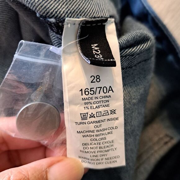 Kate Spade Colorblock Two Tone Wide Leg Flare Jeans Size 28 Blue NWOT - Picture 10 of 17